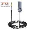 Bộ chuyển đổi Bluetooth 5.1 Toocki dành cho âm thanh xe hơi, cáp lò xo USB sang jack 3.5mm, bộ dụng cụ rảnh tay cho bộ phát Blue