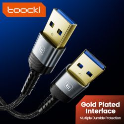 Cáp mở rộng Toocki USB 3.0 USB-A đực sang đực, cáp mở rộng USB 3.0 cho TV Box, PC, tản nhiệt, ổ cứng, camera, dây dữ liệu.