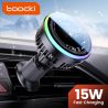 Bộ sạc không dây trên ô tô Toocki QI 15W dành cho iPhone 17 16 Samsung TEC, có chức năng làm lạnh và giữ điện thoại bằng nam châ