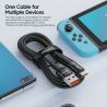 Cáp USB Type-C Toocki 6A dành cho Xiaomi POCO Samsung Huawei, sạc nhanh 100W, dây cáp dữ liệu USB Type-C cho Realme OPPO.