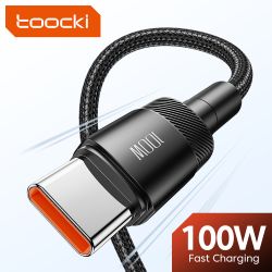 Cáp sạc nhanh Toocki 100W Type C sang Type C, USB C PD 5A cho Xiaomi POCO F4 F3, Samsung Redmi, Macbook, dài 3 mét.