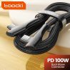 Cáp USB Type-C sang USB C Toocki góc 90 độ, hỗ trợ sạc nhanh QC4.0 PD4.0 100W cho Macbook, iPhone 15, Samsung, Xiaomi, Huawei.