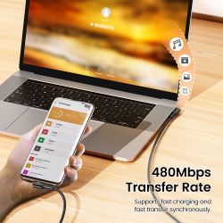 Cáp USB Type-C sang USB C Toocki góc 90 độ, hỗ trợ sạc nhanh QC4.0 PD4.0 100W cho Macbook, iPhone 15, Samsung, Xiaomi, Huawei.