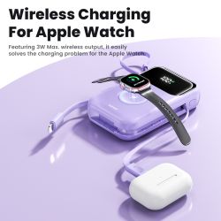 Pin dự phòng Toocki 10000mAh PD 35W 27W Sạc nhanh cho iPhone 16 15 14 13 12 Pro Max, Sạc không dây Samsung cho Apple Watch