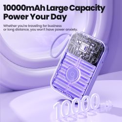 Pin dự phòng Toocki 10000mAh PD 35W 27W Sạc nhanh cho iPhone 16 15 14 13 12 Pro Max, Sạc không dây Samsung cho Apple Watch