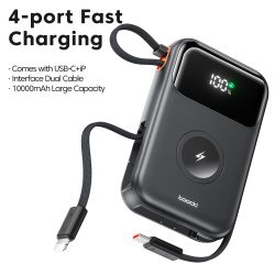Pin dự phòng Toocki 10000mAh PD 35W 27W Sạc nhanh cho iPhone 16 15 14 13 12 Pro Max, Sạc không dây Samsung cho Apple Watch