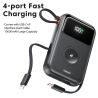 Pin dự phòng Toocki 10000mAh PD 35W 27W Sạc nhanh cho iPhone 16 15 14 13 12 Pro Max, Sạc không dây Samsung cho Apple Watch