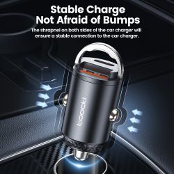 Bộ sạc ô tô Toocki 45W sạc nhanh PPS 33W PD Type C dành cho điện thoại iPhone 15 14 13 12 Samsung S23 S22 Xiaomi POCO