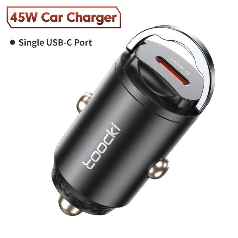 Bộ sạc ô tô Toocki 45W sạc nhanh PPS 33W PD Type C dành cho điện thoại iPhone 15 14 13 12 Samsung S23 S22 Xiaomi POCO