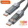 Cáp Toocki Type C sang Type C 100W PD Sạc nhanh USB C sang USB C cho Macbook Samsung Xiaomi POCO Realme