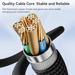 Cáp Toocki Type C sang Type C 100W PD Sạc nhanh USB C sang USB C cho Macbook Samsung Xiaomi POCO Realme