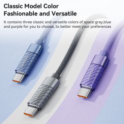 Cáp Toocki Type C sang Type C 100W PD Sạc nhanh USB C sang USB C cho Macbook Samsung Xiaomi POCO Realme