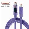Cáp Toocki Type C sang Type C 100W PD Sạc nhanh USB C sang USB C cho Macbook Samsung Xiaomi POCO Realme