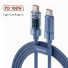 Toocki Type C to Type C Cable 100W PD Fast Charging Charger USB C to USB C Display Cable for Macbook Samsung Xiaomi POCO Realme