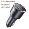 Bộ sạc ô tô Toocki CC43 100W USB C PPS PD 65W sạc nhanh cho Macbook Tablet iPhone 1716 SFC2.0 45W cho Samsung Galaxy S24 S23