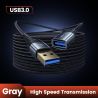 Cáp mở rộng USB 3.0 Toocki đầu đực sang đầu cái, cáp truyền dữ liệu tốc độ cao cho PC, Laptop, TV, Xbox, dây mở rộng USB.