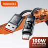 Toocki X111 100W USB Type C Cable 6A Fast Charging ,OLED Digital Display USB C Cable for iPhone 17 Samsung Huawei Honor Xiaomi