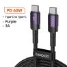 Toocki 100W Type C To Type C Cable USB C PD 5A Fast Charging Charger Cord for Xiaomi POCO F4 F3 Samsung Redmi Macbook 3M Cable