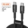 Toocki 100W Type C To Type C Cable USB C PD 5A Fast Charging Charger Cord for Xiaomi POCO F4 F3 Samsung Redmi Macbook 3M Cable