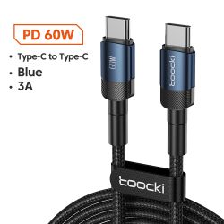 Toocki 100W Type C To Type C Cable USB C PD 5A Fast Charging Charger Cord for Xiaomi POCO F4 F3 Samsung Redmi Macbook 3M Cable