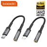 Cáp mở rộng âm thanh Toocki USB-C/Lightning sang giắc cắm 3.5mm, đầu đực sang đầu cái, bộ chuyển đổi Aux, chip DAC, card âm than