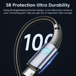 Cáp Micro USB Toocki 3m 2m, cáp sạc nhanh USB Micro hợp kim nhôm, dây cáp dữ liệu MicroUSB cho Xiaomi Redmi Huawei Realme