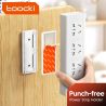 Giá đỡ ổ cắm điện Toocki gắn tường không cần khoan, giá đỡ tự dính, bộ sắp xếp dây cáp cho văn phòng và nhà bếp.