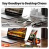 Trạm sạc GaN 6 trong 1 Toocki 80W hỗ trợ MagSafe, sạc không dây 15W PD 65W, cáp rút 60W cho Macbook và iPhone 17 16