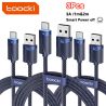 Toocki 3Pack 3A Kabel USB typu C z automatycznym wyłączaniem i szybkim ładowaniem typu C do iPhone'a 17 16 Smausng Xiaomi Huawei