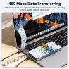 Toocki 3Pack 3A Kabel USB typu C z automatycznym wyłączaniem i szybkim ładowaniem typu C do iPhone'a 17 16 Smausng Xiaomi Huawei