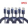 Toocki 3Pack 3A Kabel USB typu C z automatycznym wyłączaniem i szybkim ładowaniem typu C do iPhone'a 17 16 Smausng Xiaomi Huawei