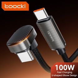 Cable USB C a tipo C Toocki de 100 W para iPhone 16, 15 Pro Max, Samsung S24, S23, Xiaomi, cable de datos tipo C de carga rápida