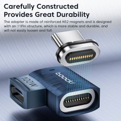 Toocki Magnetic OTG Adapter USB Type C to Type C 100w Magnetic Fast Charging Convertor For iPhone Xiaomi Oneplus Macbook Laptop