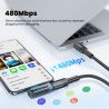 Bộ chuyển đổi USB C Toocki 100W OTG góc 90 độ, hỗ trợ màn hình kỹ thuật số, loại C sang loại C, tương thích với iPhone 16 15, La