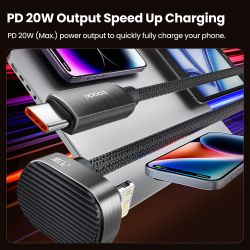 Cáp USB C sang Lightning 180 độ Toocki dành cho iPhone 14 13 12 Pro Max, hỗ trợ sạc nhanh PD 20W, góc 90 độ, lý tưởng cho chơi g
