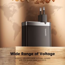 Toocki 100W GaN-Ladegerät USB Typ C PD3.0 QC4.0 PPS SFC2.0 Schnellladen für iPhone 17, 16, 15 Pro Max, Samsung S25, MacBook und 
