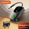 Bộ thu phát âm thanh Bluetooth 5.4 Toocki RT/TX 2 trong 1, dùng cho TV, tai nghe, ô tô, máy bay, cổng AUX 3.5mm.