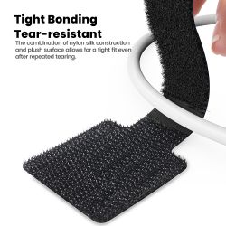 Toocki 5/10/20 chiếc Bộ cuộn cáp tổ chức có keo dính cho tai nghe, chuột, bàn phím, cáp sạc, dây buộc cáp tái sử dụng có móc