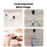 Toocki 5/10/20 chiếc Bộ cuộn cáp tổ chức có keo dính cho tai nghe, chuột, bàn phím, cáp sạc, dây buộc cáp tái sử dụng có móc