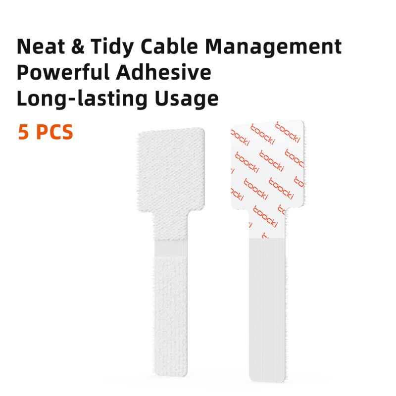 Toocki 5/10/20 chiếc Bộ cuộn cáp tổ chức có keo dính cho tai nghe, chuột, bàn phím, cáp sạc, dây buộc cáp tái sử dụng có móc