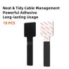 Toocki 5/10/20 chiếc Bộ cuộn cáp tổ chức có keo dính cho tai nghe, chuột, bàn phím, cáp sạc, dây buộc cáp tái sử dụng có móc