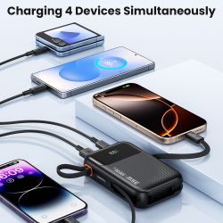 Toocki 35W PowerBank 10000mAh QC PD 3.0 PPS 25W Szybkie ładowanie Wbudowany kabel Power Bank do iPhone'a 16 15 14 Samsunga Xiaom