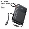 Toocki 35W PowerBank 10000mAh QC PD 3.0 PPS 25W Szybkie ładowanie Wbudowany kabel Power Bank do iPhone'a 16 15 14 Samsunga Xiaom