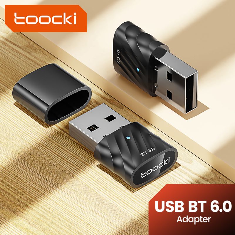 Bộ chuyển đổi Bluetooth Toocki, USB Bluetooth 6.0 cho PC Laptop Windows 11/8.1/7, Chuột, Bàn phím, Bộ thu và phát âm thanh Bluet