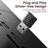 Bộ chuyển đổi Bluetooth Toocki, USB Bluetooth 6.0 cho PC Laptop Windows 11/8.1/7, Chuột, Bàn phím, Bộ thu và phát âm thanh Bluet