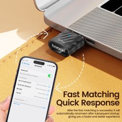 Bộ chuyển đổi Bluetooth Toocki, USB Bluetooth 6.0 cho PC Laptop Windows 11/8.1/7, Chuột, Bàn phím, Bộ thu và phát âm thanh Bluet