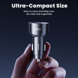 Ładowarka samochodowa Toocki 65W PD 35W Szybkie ładowanie dla iPhone'a 16 15 14 Samsunga S24 AFC USB C Ładowarka samochodowa do 