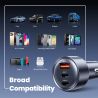 Ładowarka samochodowa Toocki 65W PD 35W Szybkie ładowanie dla iPhone'a 16 15 14 Samsunga S24 AFC USB C Ładowarka samochodowa do 