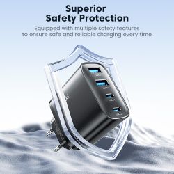 Toocki 40W GaN Schnellladegerät QC4.0 PD3.0 AFC SCP 4-Port USB Typ C Ladegerät für iPhone 16, 15, 14, Samsung S25, S24, Xiaomi, 