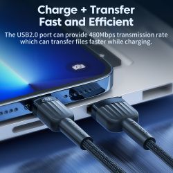 Toocki USB-Kabel für iPhone 14, 13, 12, 11 Pro Max, XR, XS, 2,4 A Schnellladekabel, Lightning-Kabel für iPhone und iPad, Schnell